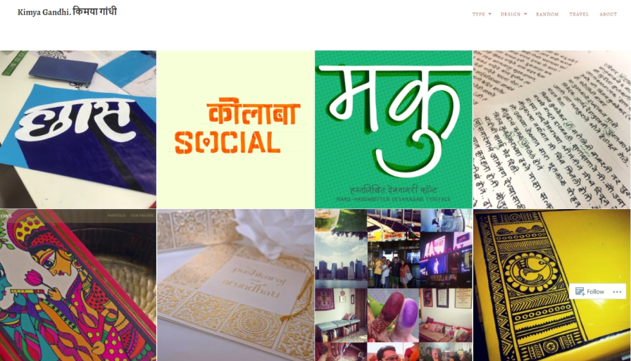 Kimya Gandhi, Typography, designerrs