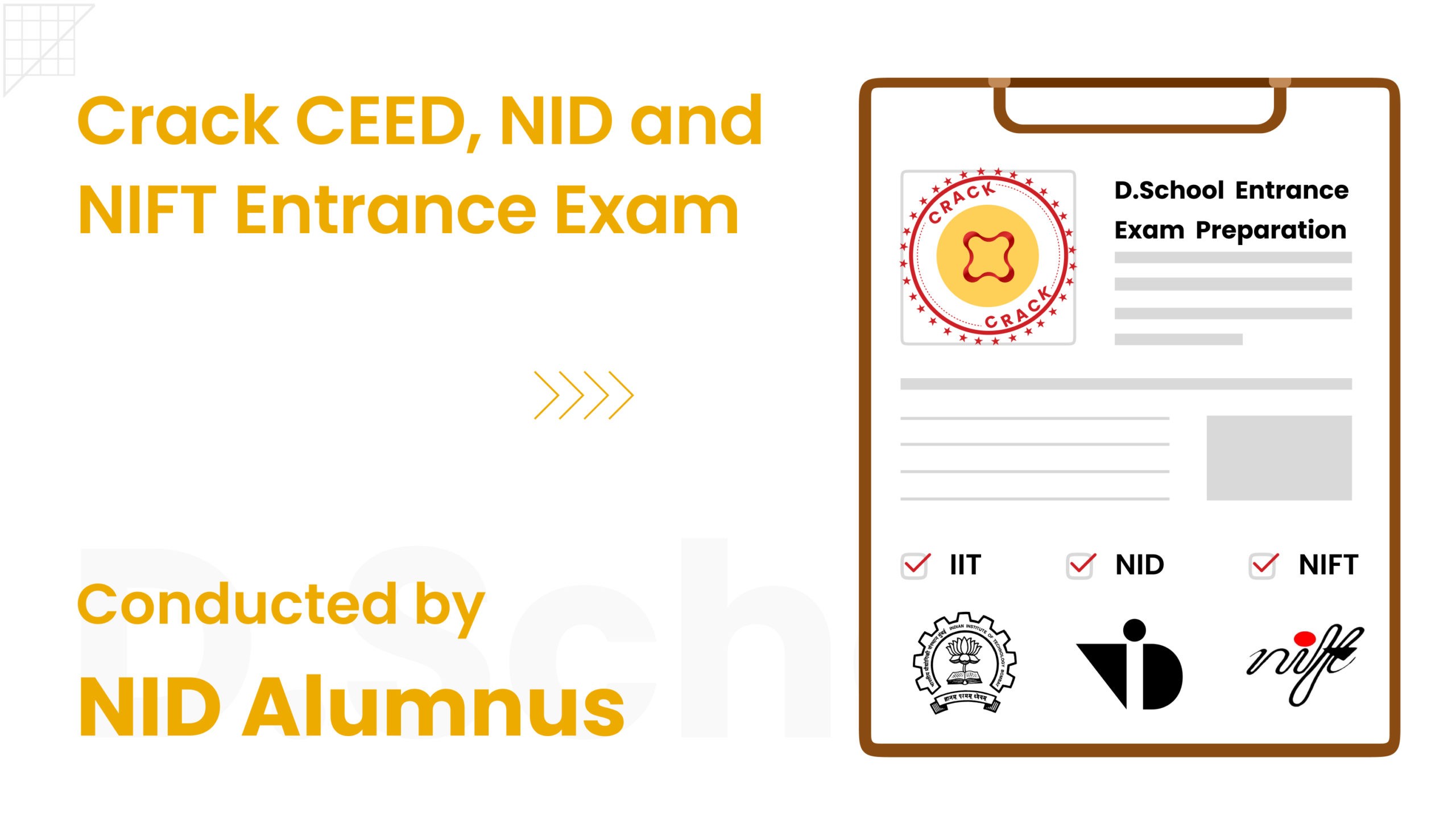 NID NIFT CEED Entrence exam Prepration 